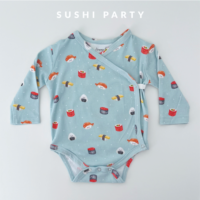 Happyrei Kimono Onesies Long Sleeve - Sushi Party